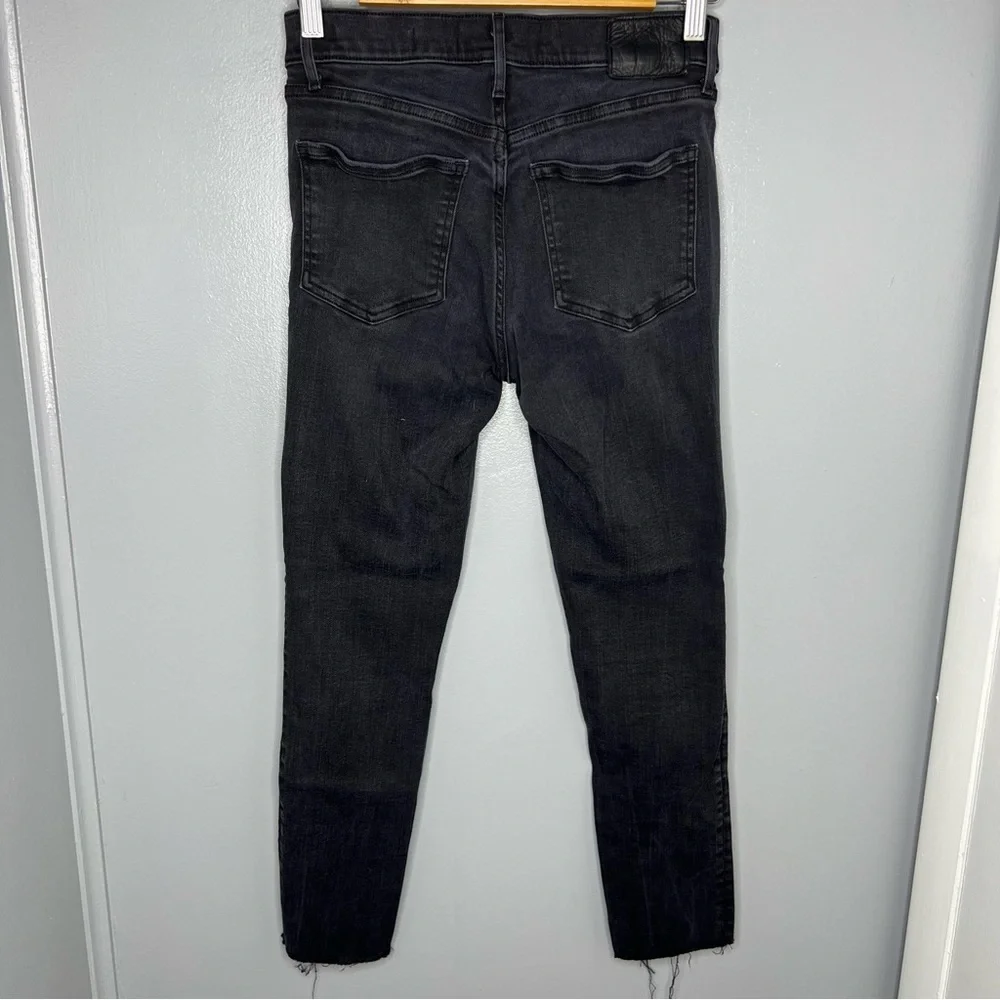 DENIM FORUM Black The Nico Mid Rise Skinny Crop Denim Jeans